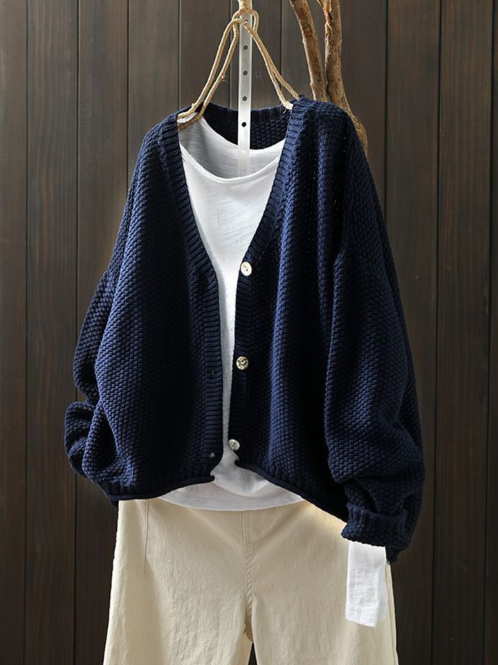 MAISON LUMIÈRE | Cardigan Maille Épaisse Col V Élina