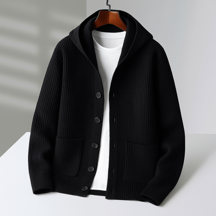MAISON LUMIÈRE | CARDIGAN À CAPUCHE POUR HOMME
