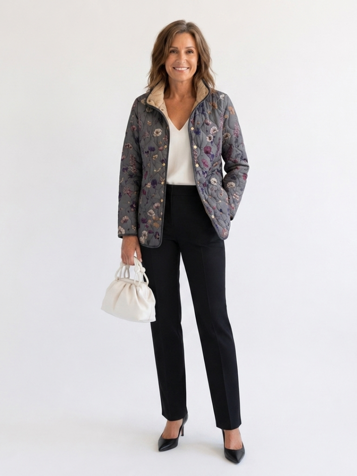 MAISON LUMIÈRE | Veste Matelassée Fleurs Séchées Nathalie