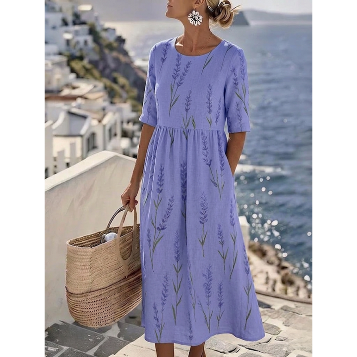 Sophia™ - Robe midi d'été élégante à fleurs