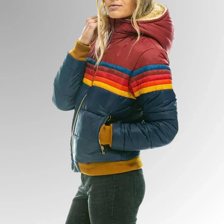 Sierra - Doudoune rayée rétro pour femme