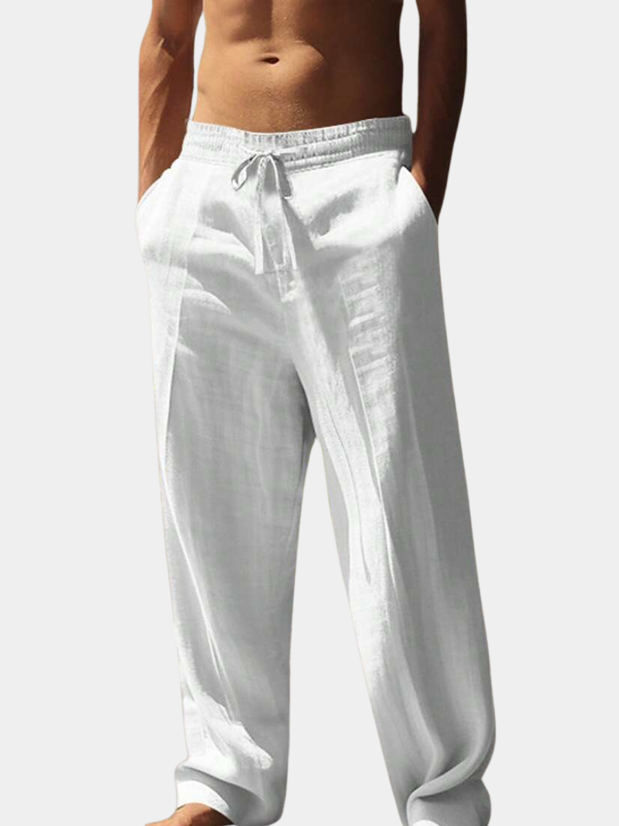 MAISON LUMIÈRE | PANTALON LÉGER EN LIN AVEC CORDON