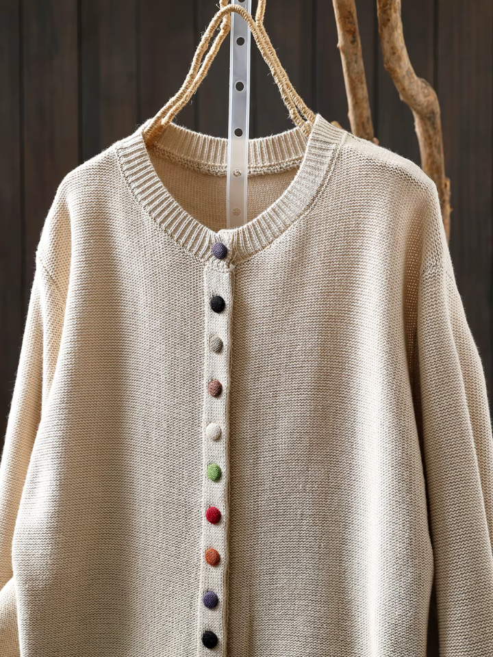 MAISON LUMIÈRE | Cardigan Boutons Colorés Michèle