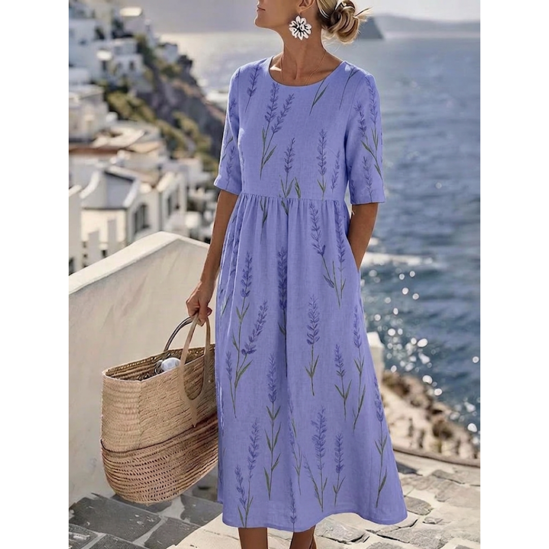 Aurelia™ - Robe midi d'été élégante à fleurs