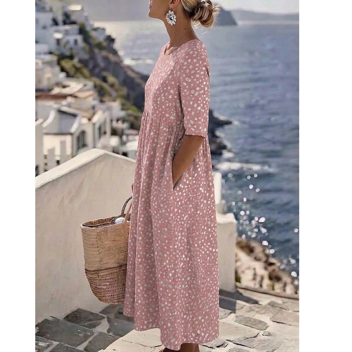 Tess™ | Robe midi élégante avec un design qui met le ventre en valeur