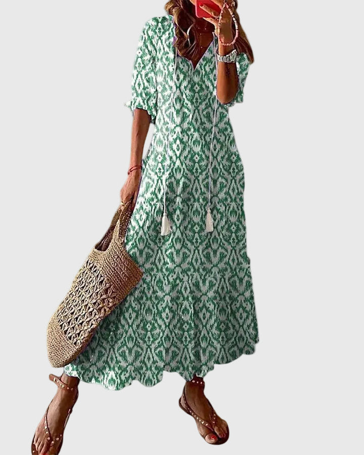 Amalia | Robe maxi d'été bohème vintage
