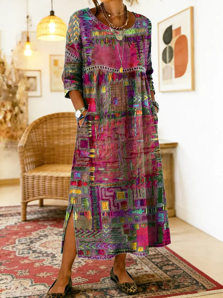 Eliana | Robe midi imprimée