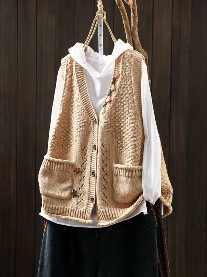 MAISON LUMIÈRE | Gilet Sans Manches Maille Douce Léa