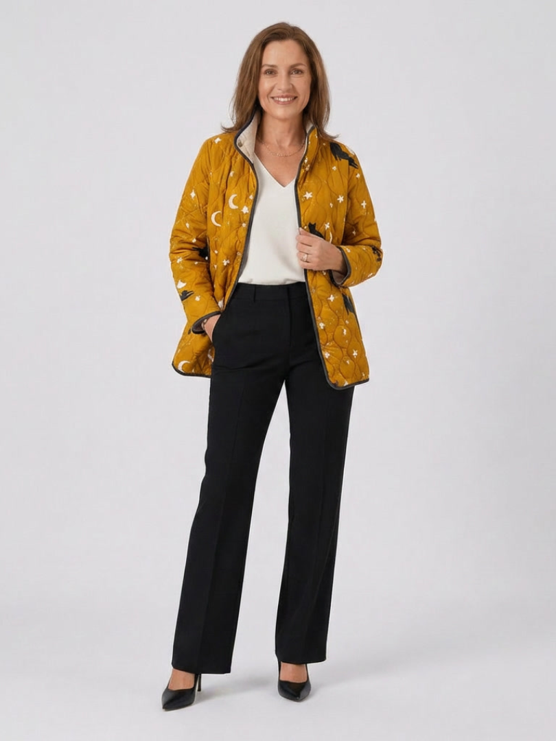MAISON LUMIÈRE | Veste Matelassée Chats et Étoiles Nicole
