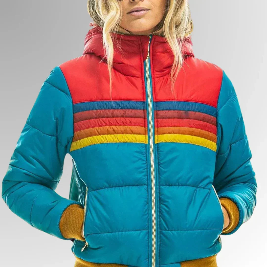 Sierra - Doudoune rayée rétro pour femme
