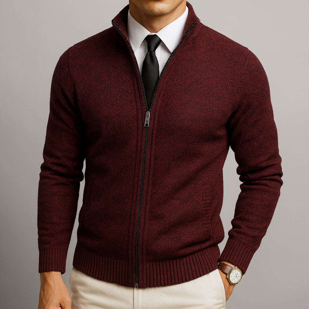 MAISON LUMIÈRE | Cardigan Zippé Col Montant Henri