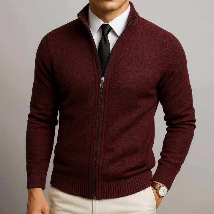MAISON LUMIÈRE | Cardigan Zippé Col Montant Henri