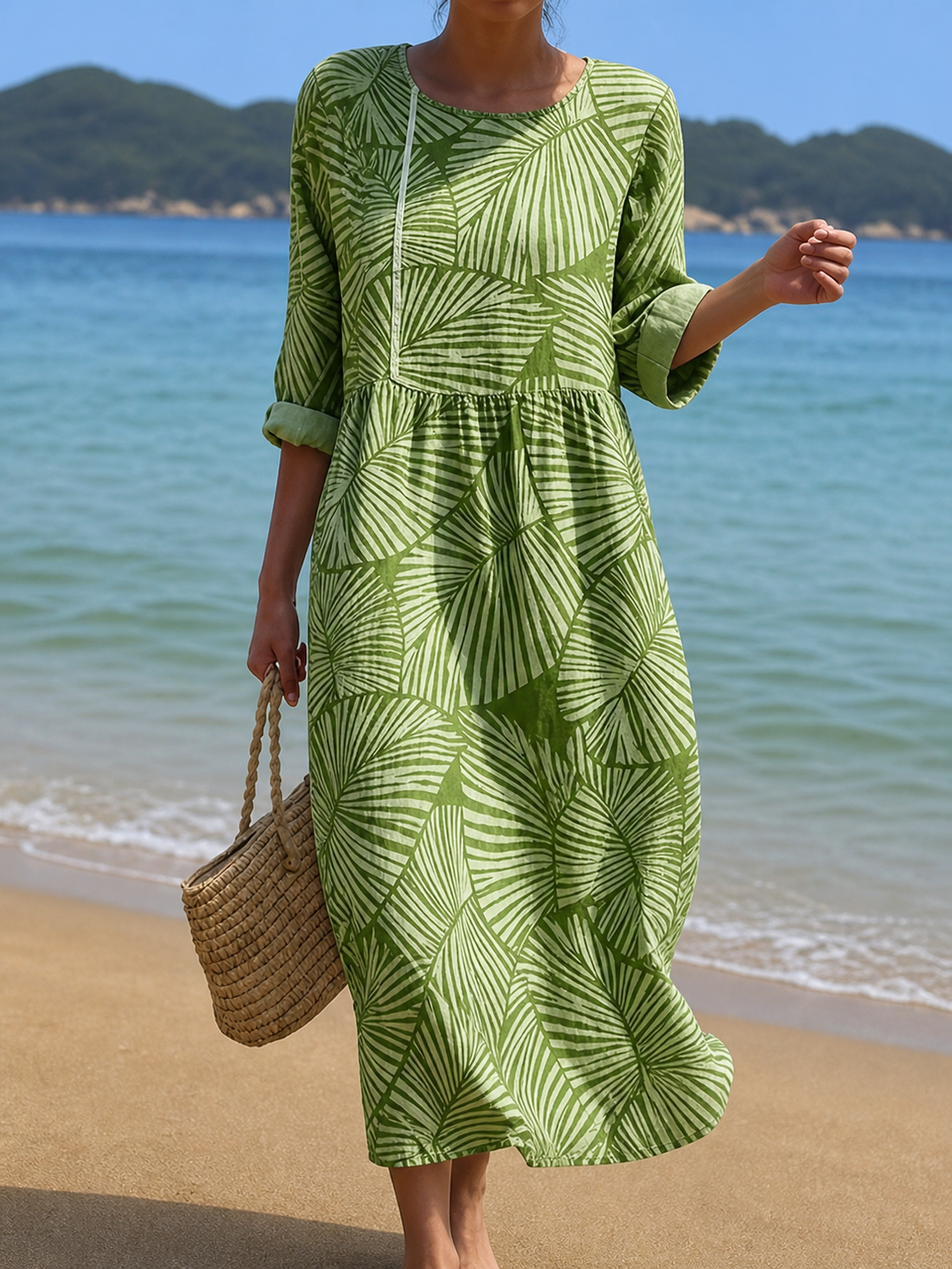 Robe décontractée pour femme à imprimé floral