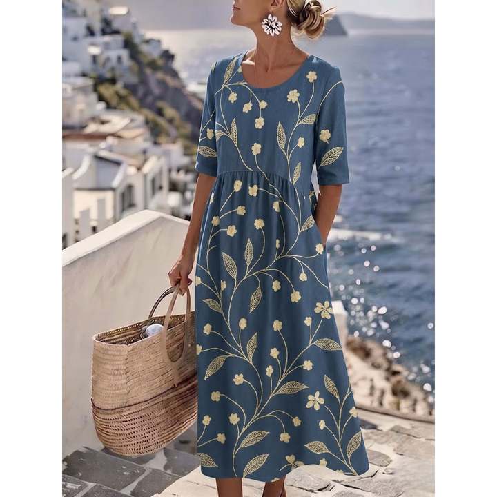 Sophia™ - Robe midi d'été élégante à fleurs
