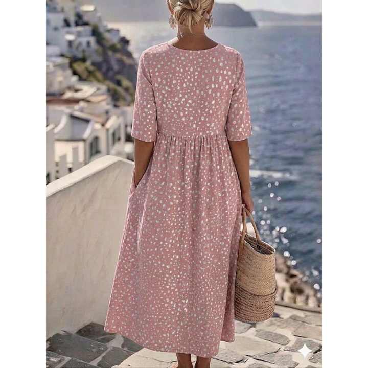 Tess™ | Robe midi élégante avec un design qui met le ventre en valeur