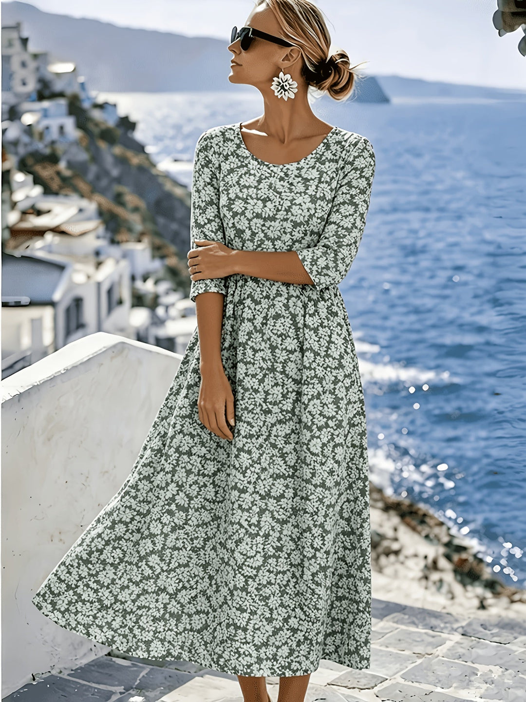 Sienna™ | Robe midi élégante à fleurs