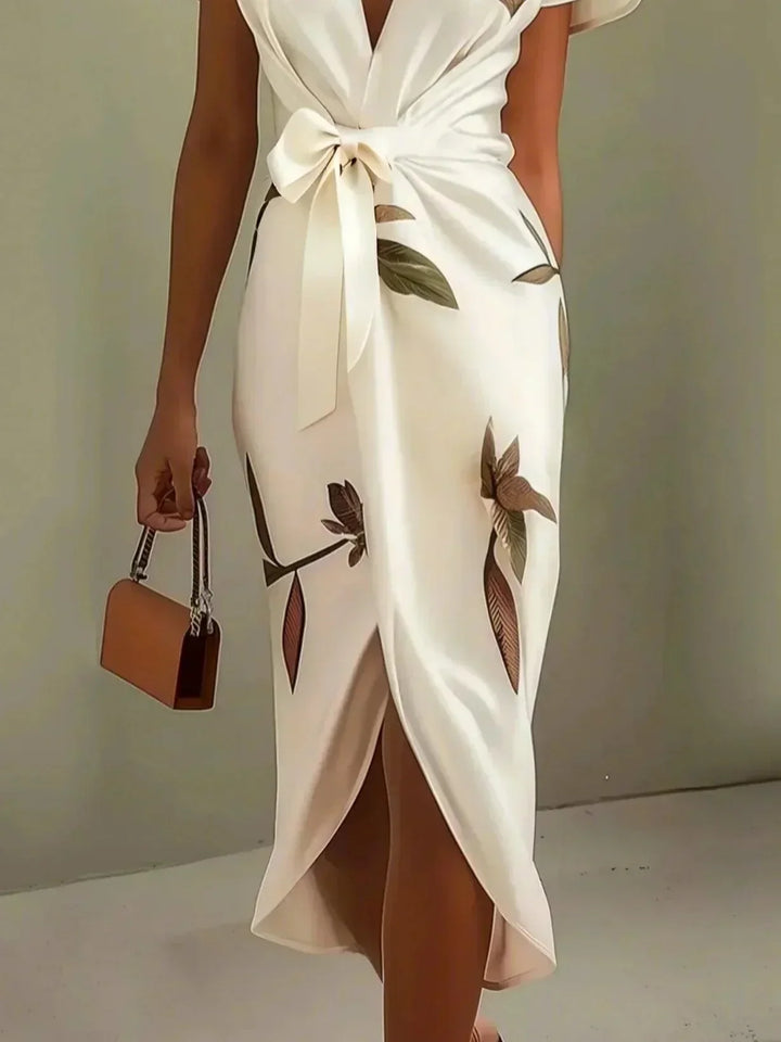 Amelia | Robe portefeuille élégante à fleurs