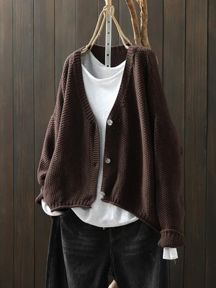 MAISON LUMIÈRE | Cardigan Maille Épaisse Col V Élina