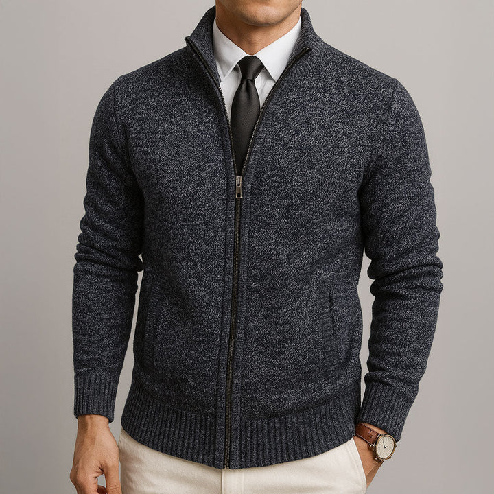 MAISON LUMIÈRE | Cardigan Zippé Col Montant Henri