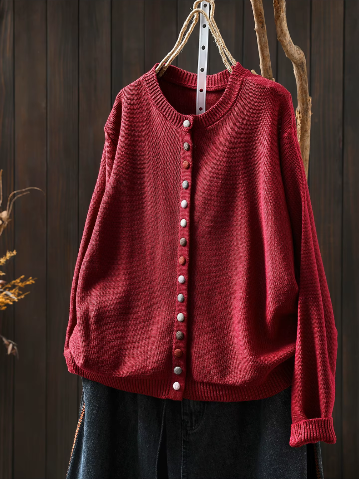 MAISON LUMIÈRE | Cardigan Boutons Colorés Michèle