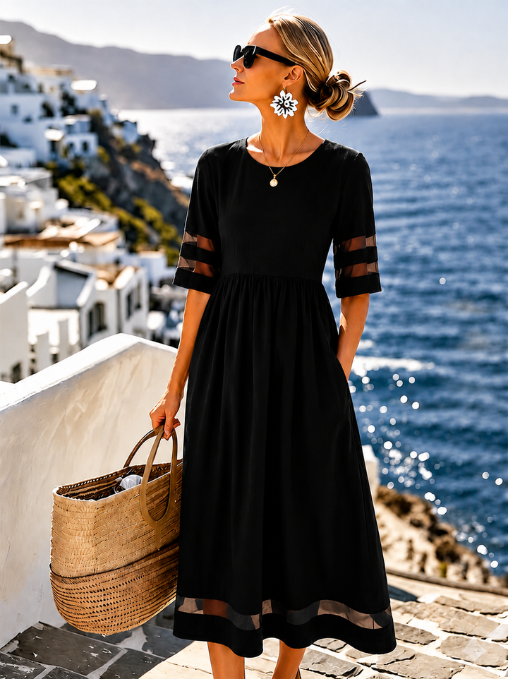 Cerelia | Robe midi flatteuse et lissante du ventre