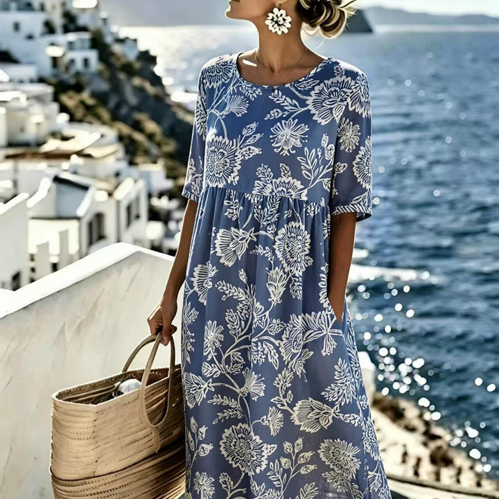 Evie™ - Robe midi d'été élégante à fleurs