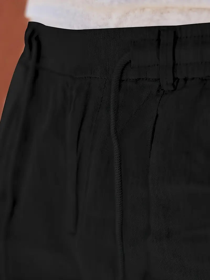 MAISON LUMIÈRE | PANTALONS LARGES EN LIN AVEC CORDON