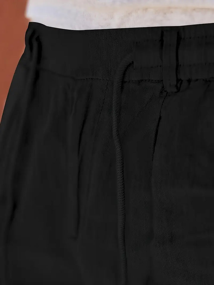 MAISON LUMIÈRE | PANTALONS LARGES EN LIN AVEC CORDON