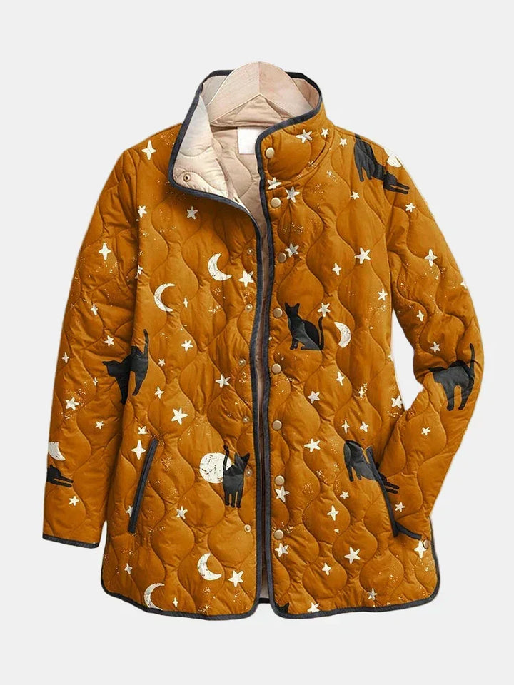 MAISON LUMIÈRE | Veste Matelassée Chats et Étoiles Nicole
