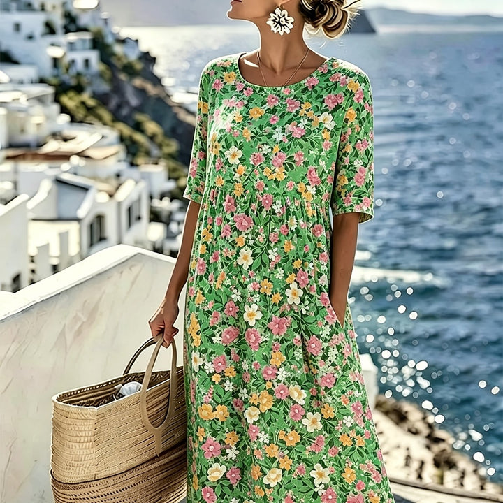 Charlotte™ - Robe midi d'été élégante à fleurs