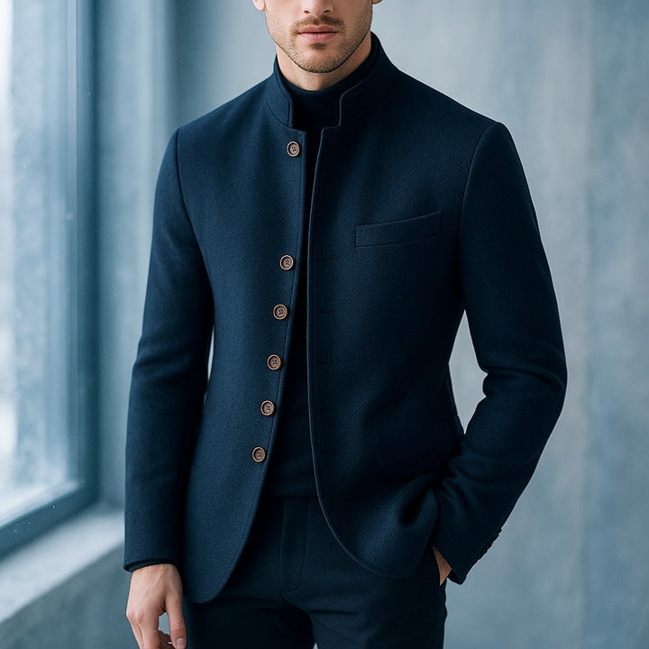 MAISON LUMIÈRE | VESTE EN LAINE AVEC COL DROIT