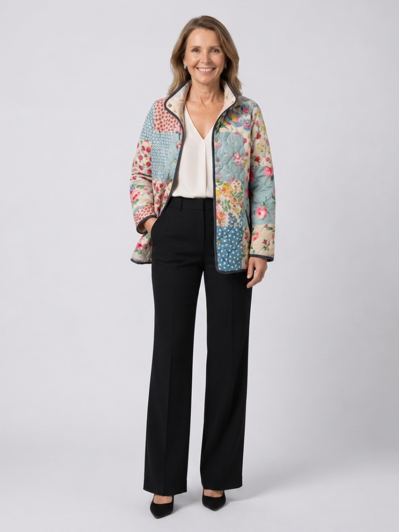 MAISON LUMIÈRE | Veste Matelassée Patchwork Fleuri Chloé