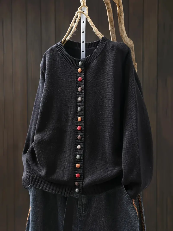 MAISON LUMIÈRE | Cardigan Boutons Colorés Michèle