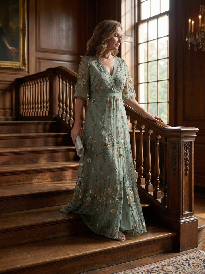 Selora | Robe maxi fluide à encolure halter Bloom Flow