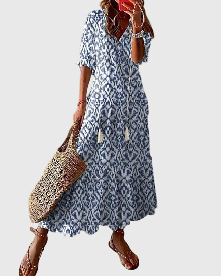 Amalia | Robe maxi d'été bohème vintage