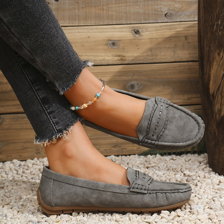 MAISON LUMIÈRE | Mocassins Effet Daim Festonnés Marie