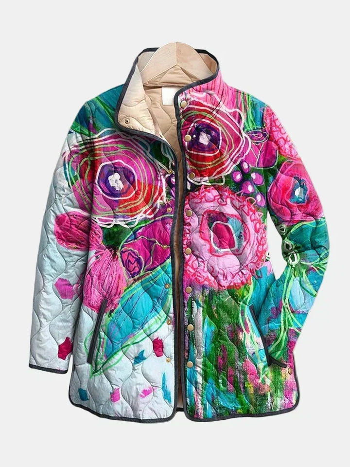 MAISON LUMIÈRE | Veste Matelassée Aquarelle Florale Lucie