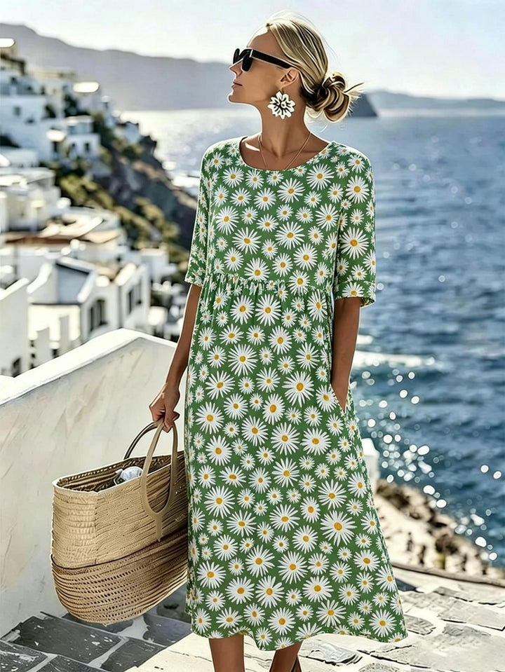 Daisy™ | Robe midi Prairie en fleurs