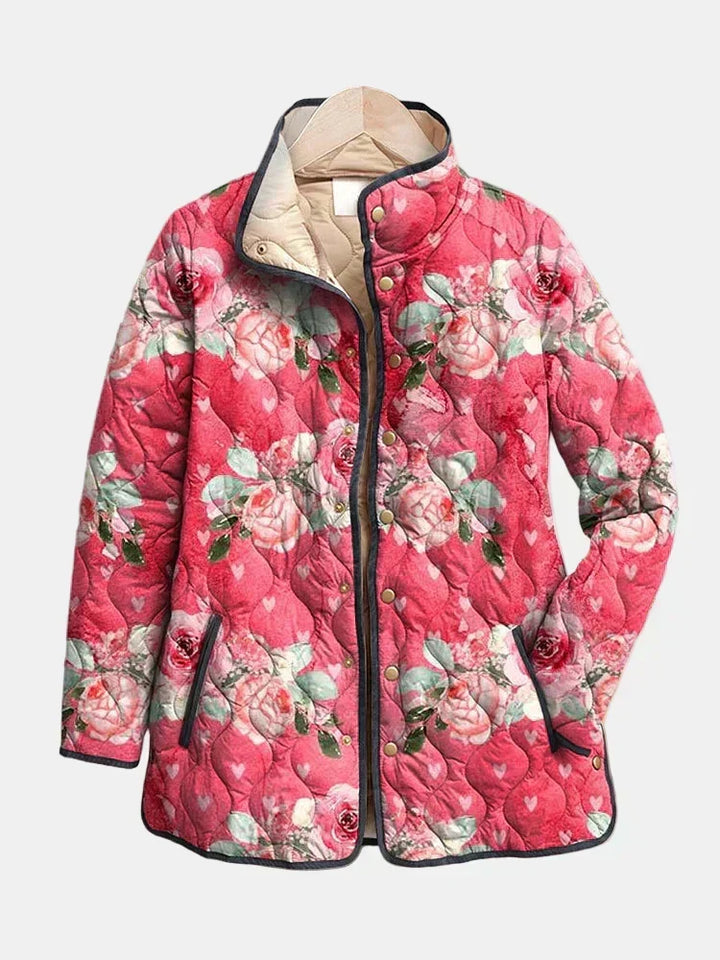 MAISON LUMIÈRE | Veste Matelassée Roses Poudrées Christine