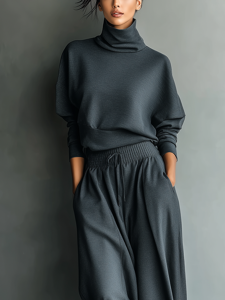 Carlotta - Ensemble en maille avec pantalon ample