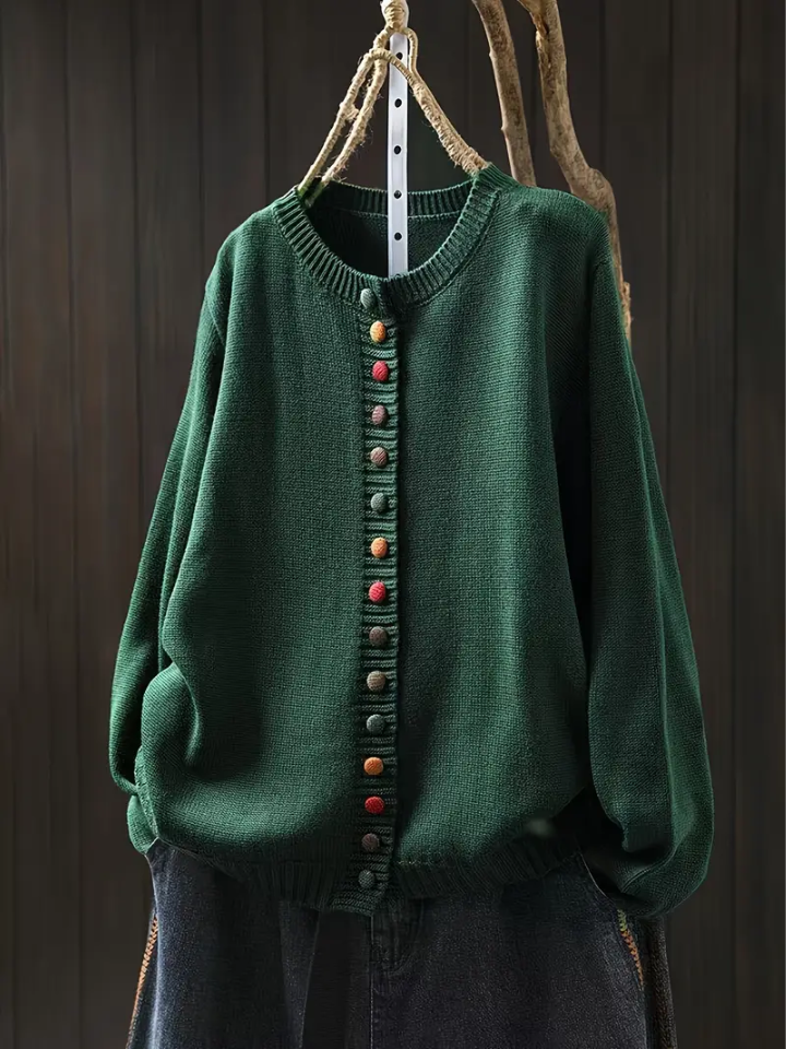 MAISON LUMIÈRE | Cardigan Boutons Colorés Michèle