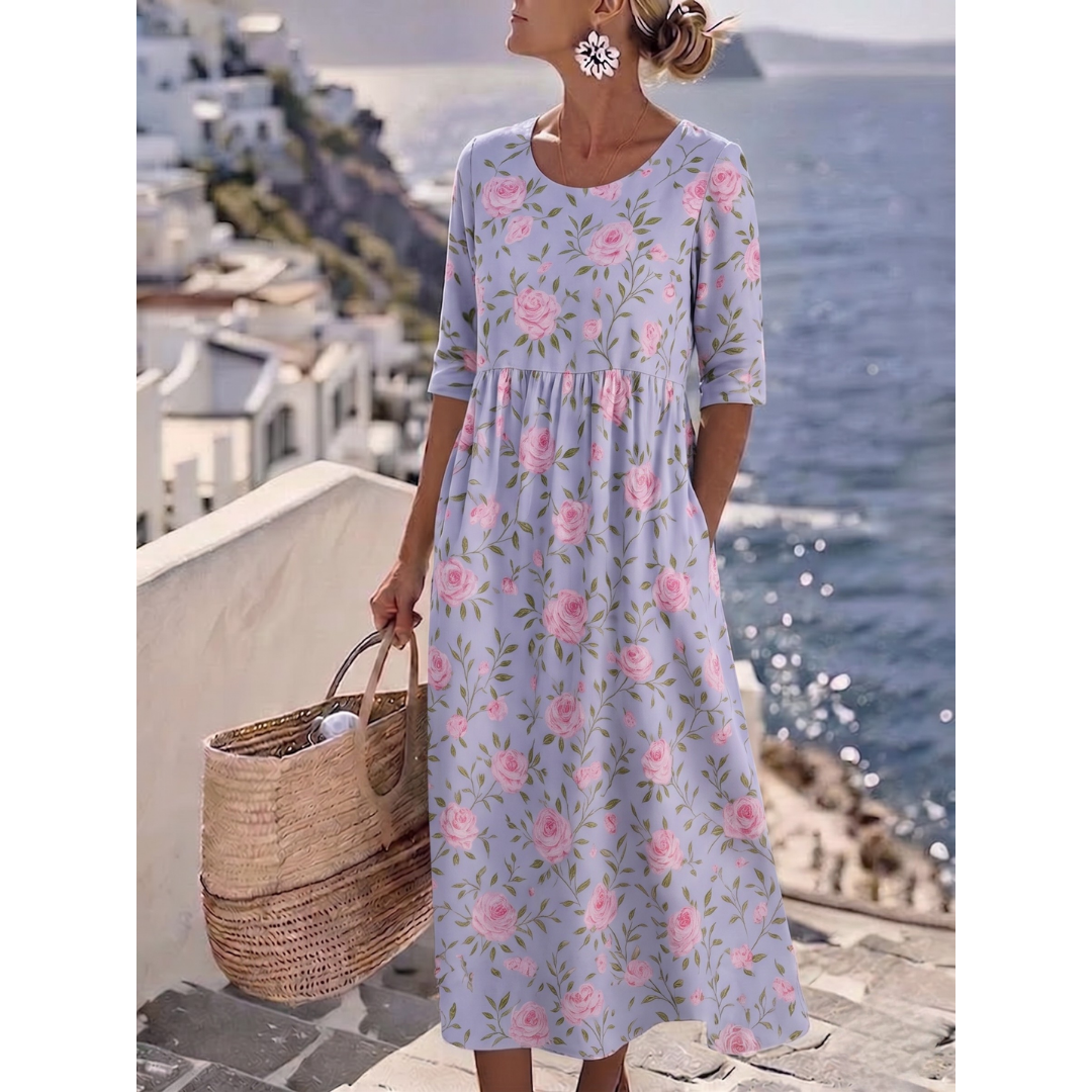 Sophia™ - Robe midi d'été élégante à fleurs