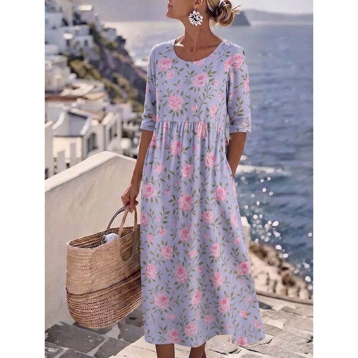 Sophia™ - Robe midi d'été élégante à fleurs