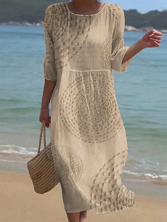 Robe décontractée pour femme brodée