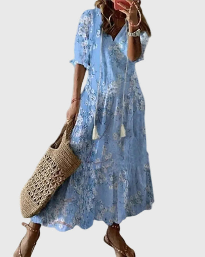 Amalia | Robe maxi d'été bohème vintage