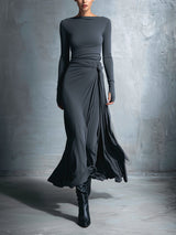 Naomie | Robe Maxi à Nœud Latéral