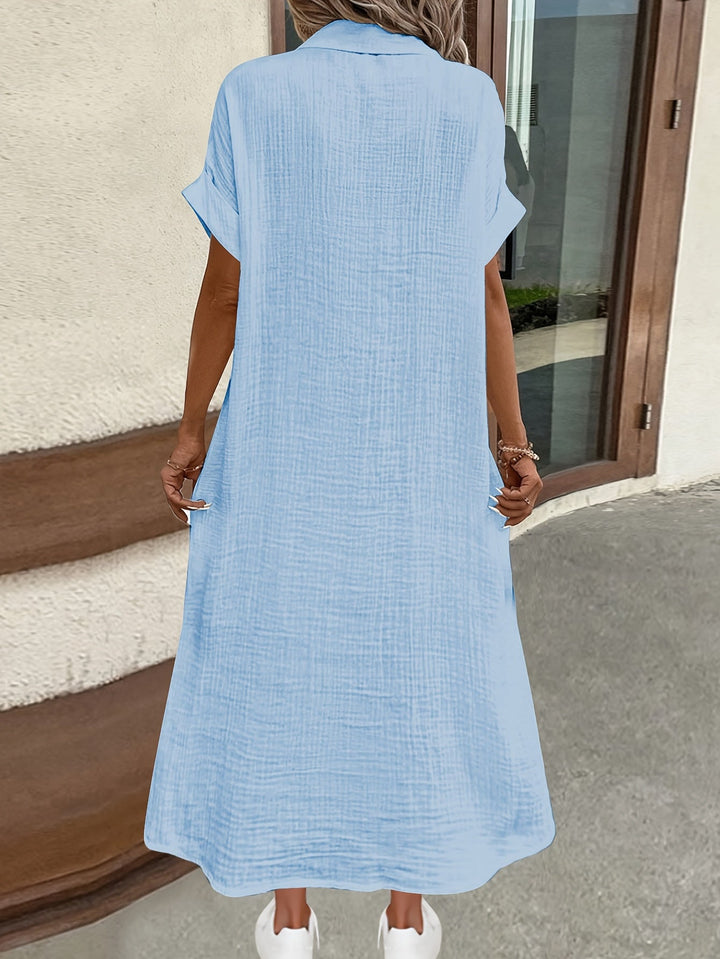 Livia™ | Robe midi d'été légère à boutons sur le devant
