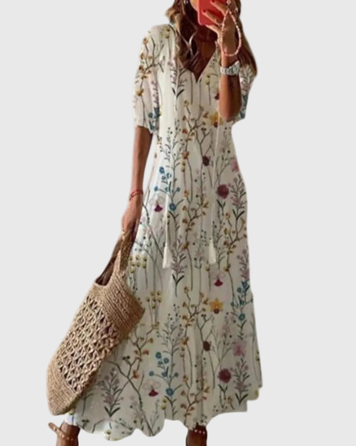 Amalia | Robe maxi d'été bohème vintage