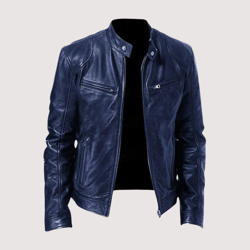MAISON LUMIÈRE | VESTE EN CUIR HAUT DE GAMME ÉLÉGANTE POUR HOMME