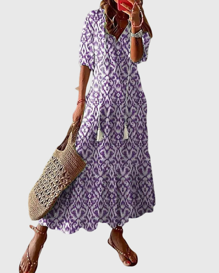 Amalia | Robe maxi d'été bohème vintage